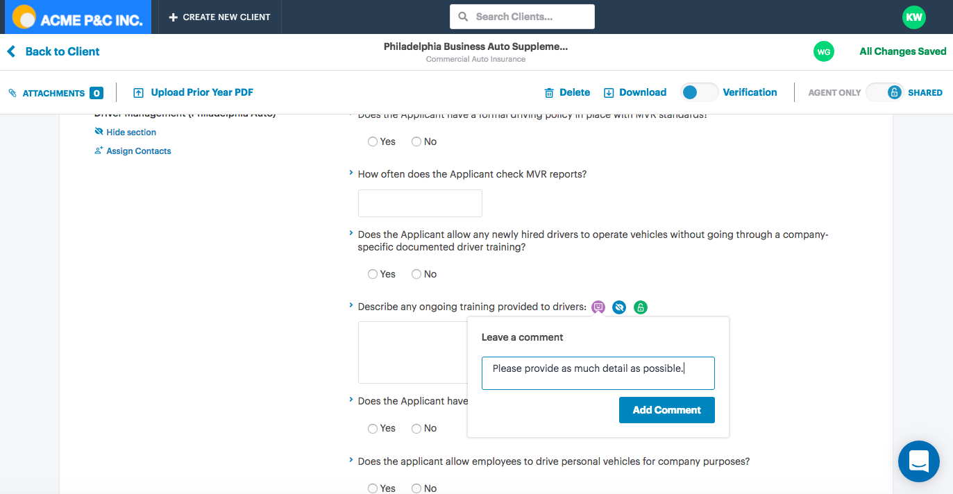 In-App Messaging For Insurance Forms